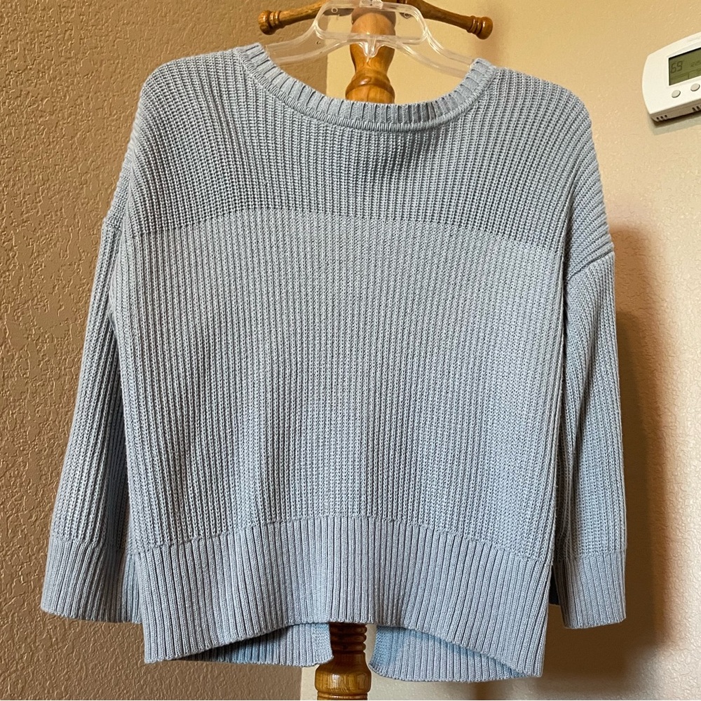 CAbi Light Blue Crew Neck Sweater